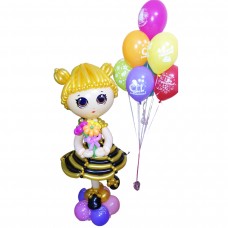 Букет із кульок з Лолочкою Букет із кульок з Лолочкою